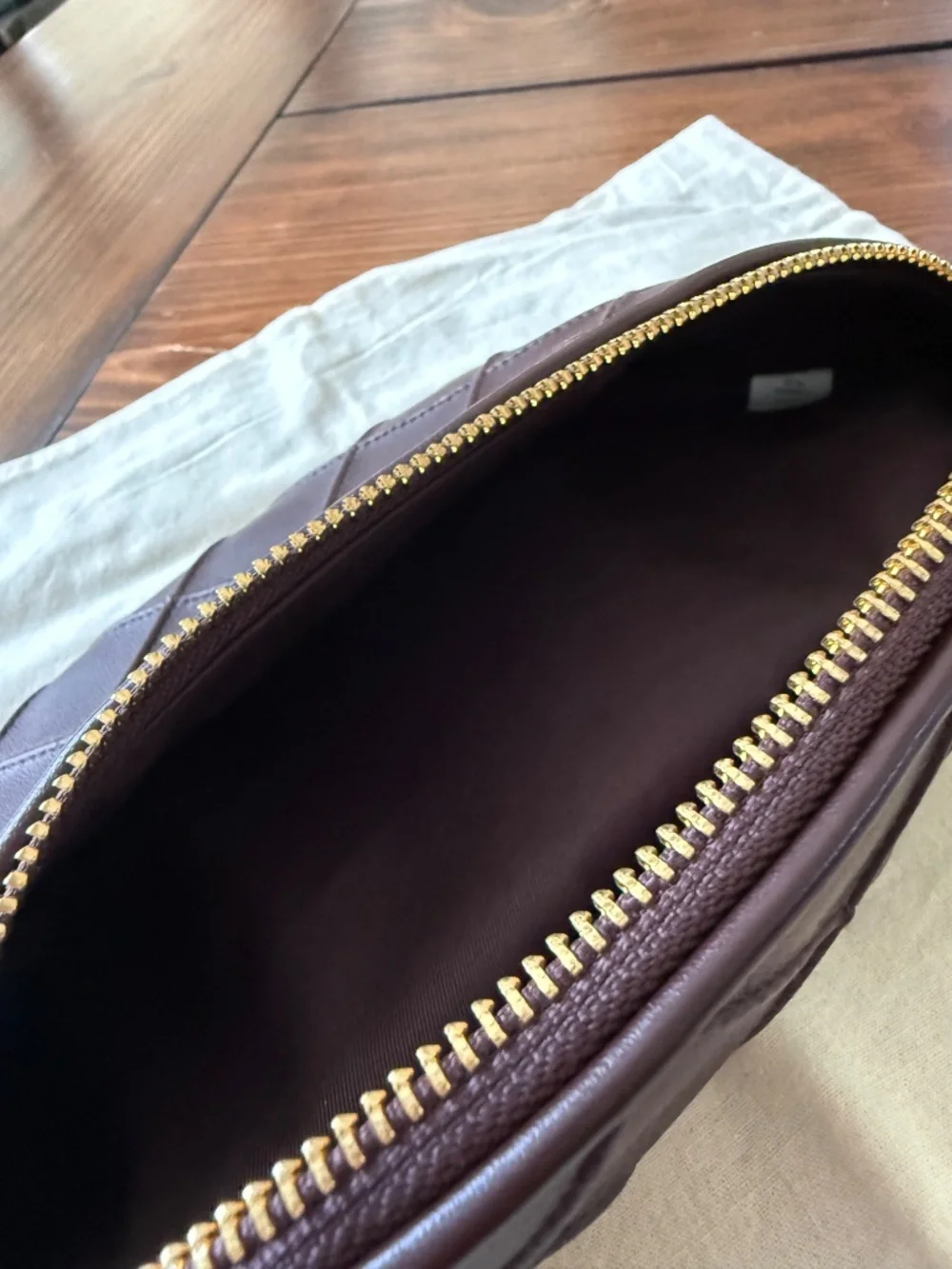 Tory Burch Fleming Nappa Leather Bag in Albarossa (Rich Burgundy)